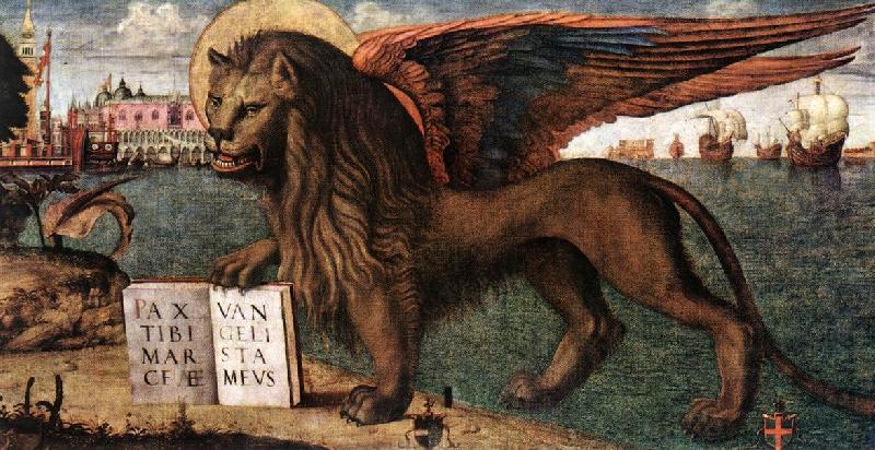 CARPACCIO, Vittore The Lion of St Mark (detail) dsf china oil painting image
